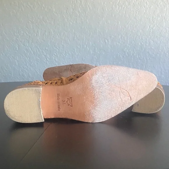 Free People Woven Tan Ankle Boots - Picture 7 of 7